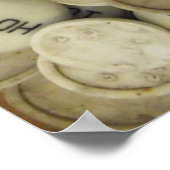 ヴィンテージの熱と冷たい磁器のノブ ポスター (角)