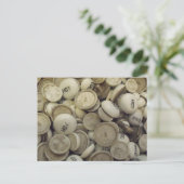 ヴィンテージの熱と冷たい磁器のノブ ポストカード (スタンド正面)