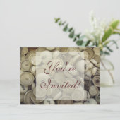 ヴィンテージの熱と冷たい磁器のノブ 招待状 (スタンド正面)