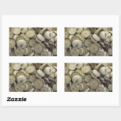 ヴィンテージの熱と冷たい磁器のノブ 長方形シール (シート)