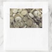 ヴィンテージの熱と冷たい磁器のノブ 長方形シール (バッグ)