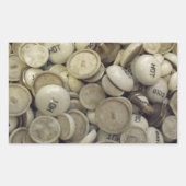 ヴィンテージの熱と冷たい磁器のノブ 長方形シール (正面)