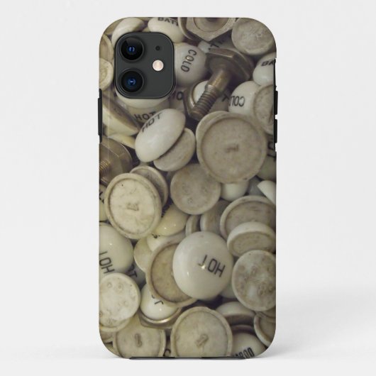 ヴィンテージの熱と冷たい磁器のノブ Case-Mate iPhoneケース (裏面)