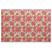 ヴィンテージの熱帯ハチドリおよびサボテンの花 ファブリック (ヤード)