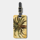 ヴィンテージの熱帯ヤシの木 ラゲッジタグ (正面縦)