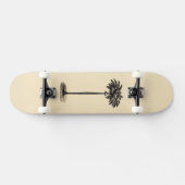 ヴィンテージの熱帯島のヤシの木のテンプレートのブランク スケートボード (横)