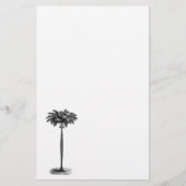 ヴィンテージの熱帯島のヤシの木のテンプレートのブランク 便箋 (正面)