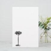 ヴィンテージの熱帯島のヤシの木のテンプレートのブランク 便箋 (スタンド正面)