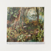 ヴィンテージの熱帯林植物のスケッチ タペストリー (正面)