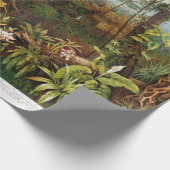 ヴィンテージの熱帯林植物のスケッチ ラッピングペーパー (角)