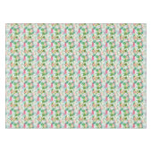 ヴィンテージの熱帯花および鳥 テーブルクロス (正面(横))