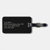 ヴィンテージの熱帯花模様の壁紙パターン ラゲッジタグ (裏面横)