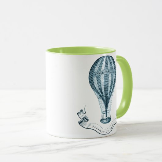 ヴィンテージの熱気の気球のマグ マグカップ (正面右)
