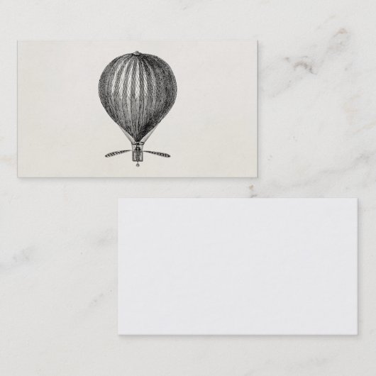 ヴィンテージの熱気の気球のレトロの飛行船の気球 名刺 (正面/裏面)