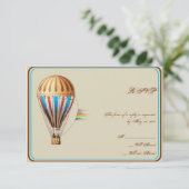 ヴィンテージの熱気の気球の応答カード 出欠カード (スタンド正面)