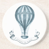 ヴィンテージの熱気の気球の砂岩コースター コースター (正面)