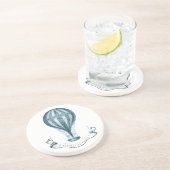 ヴィンテージの熱気の気球の砂岩コースター コースター (側面)