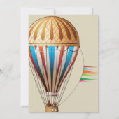 ヴィンテージの熱気の気球の結婚式招待状 招待状 (裏面)