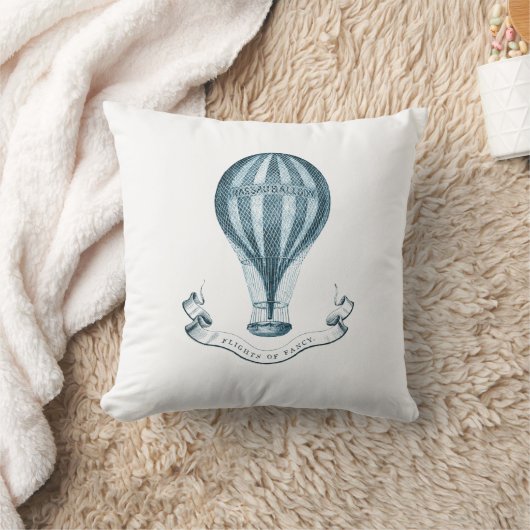 ヴィンテージの熱気の気球の装飾用クッション クッション (ブランケット)