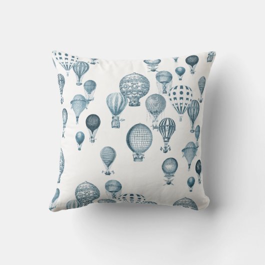 ヴィンテージの熱気の気球の装飾用クッション クッション (裏面)