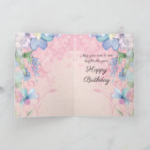 ヴィンテージの熱気の気球の誕生日 カード (内部)