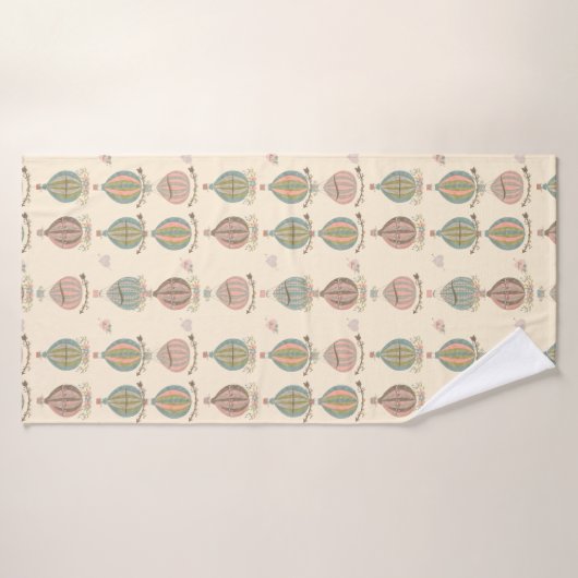 ヴィンテージの熱気の気球のBathタオル バスタオル (バスタオル)