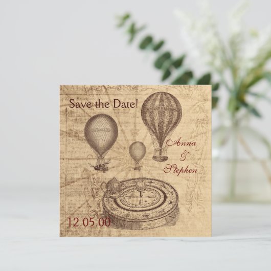 ヴィンテージの熱気の気球は日付を救います セーブザデート (スタンド正面)
