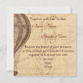 ヴィンテージの熱気の気球は日付を救います セーブザデート (裏面)