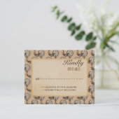 ヴィンテージの熱気の気球タンRSVP 出欠カード (スタンド正面)