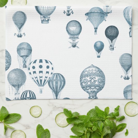 ヴィンテージの熱気は飛行中に台所タオルを風船のようにふくらませます キッチンタオル (折り畳み)