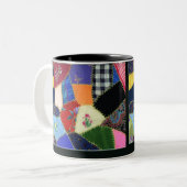 ヴィンテージの熱狂するなキルトのマグ ツートーンマグカップ (正面左)