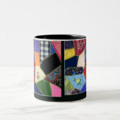 ヴィンテージの熱狂するなキルトのマグ ツートーンマグカップ (中央)