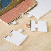 ヴィンテージの父のクリスマスの挨拶の葉書 ジグソーパズル (側面)