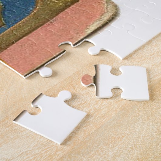 ヴィンテージの父のクリスマスの挨拶の葉書 ジグソーパズル (側面)