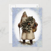 ヴィンテージの父のクリスマスの郵便はがき シーズンポストカード (正面/裏面)