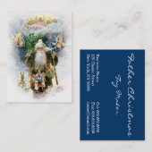 ヴィンテージの父のクリスマス 名刺 (正面/裏面)