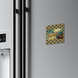 ヴィンテージの父のパタ親愛ーンキッチン マグネット