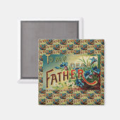 ヴィンテージの父のパタ親愛ーンキッチン マグネット (正面/裏面)