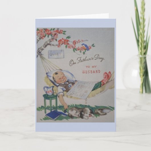 ヴィンテージの父の日のカード カード (正面)