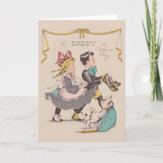 ヴィンテージの父の日の挨拶状 カード (正面)