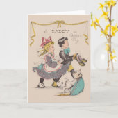 ヴィンテージの父の日の挨拶状 カード (黄色い花)