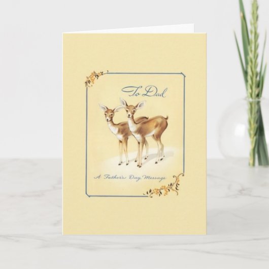 ヴィンテージの父の日の挨拶状 カード (正面)