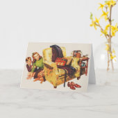 ヴィンテージの父の日の挨拶状 カード (黄色い花)