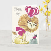 ヴィンテージの父の日の挨拶状 カード (黄色い花)