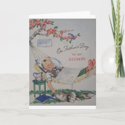 ヴィンテージの父の日カード -- 私の夫に カード (正面)