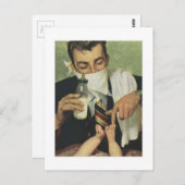 ヴィンテージの父の日パパ替えおむつ ポストカード (正面/裏面)