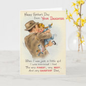 ヴィンテージの父の日 – あなたの娘から カード (黄色い花)