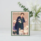 ヴィンテージの父の日 ポストカード (スタンド正面)