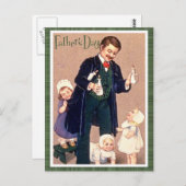 ヴィンテージの父の日 ポストカード (正面/裏面)