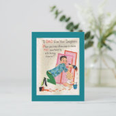 ヴィンテージの父の日 ポストカード (スタンド正面)